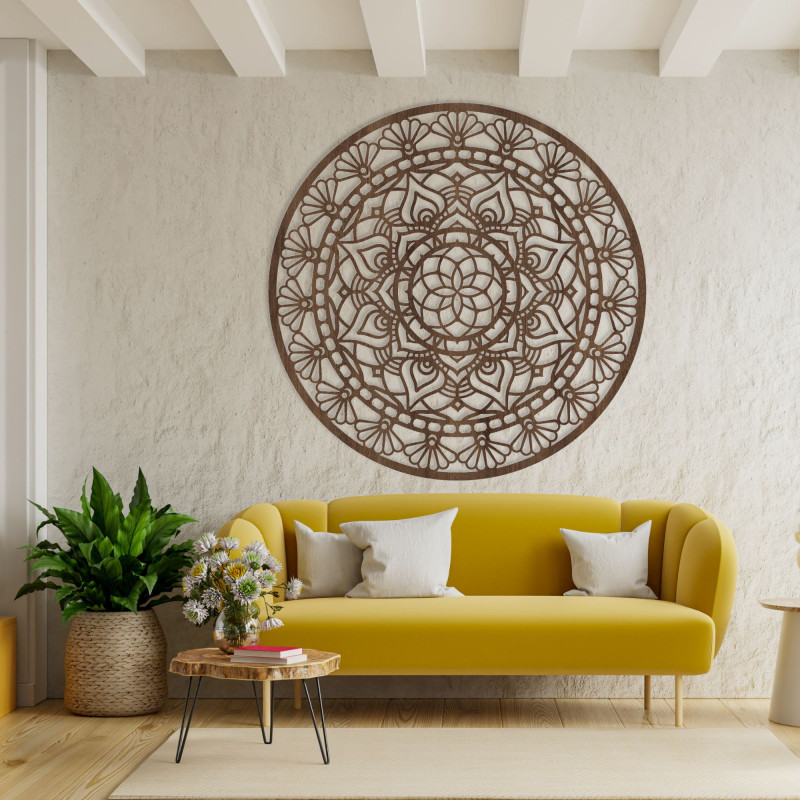 Drewniana mandala – Kwiat Życia