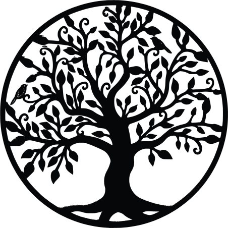 Rzeźbiony drewniany obraz - Drzewo Życia symbolizuje życie - SIROS