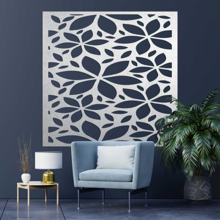 copy of Drewniana dekoracja ścienna kwiaty kwadrat - SAJFO