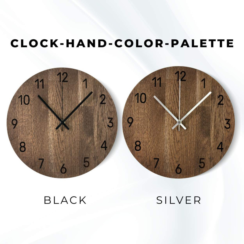 Ręcznie wykonany zegar ścienny z wysokiej jakości dębu