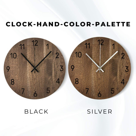 Ręcznie wykonany zegar ścienny z wysokiej jakości dębu