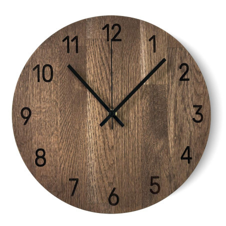 Ręcznie wykonany zegar ścienny z wysokiej jakości dębu