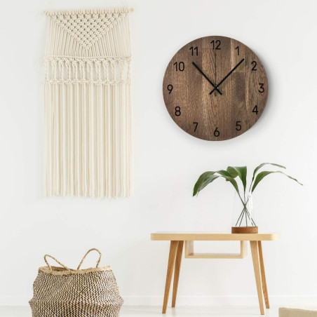 Ręcznie wykonany zegar ścienny z wysokiej jakości dębu