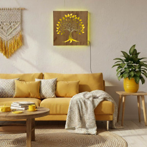 Obraz z drewna podświetlany LED "Drzewo Życia" -... 2