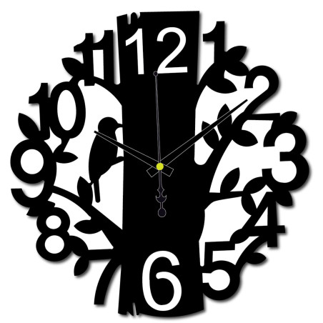 Nowoczesny zegar drewniany do salonu