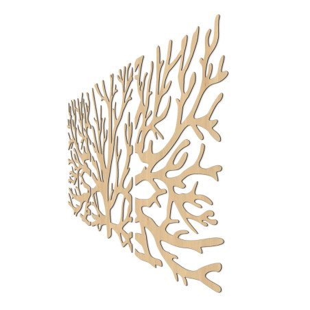 Trzyczęściowy obraz na drewnie Drzewo Życia w ciemnym wzorze na ścianie nowoczesnego wnętrza