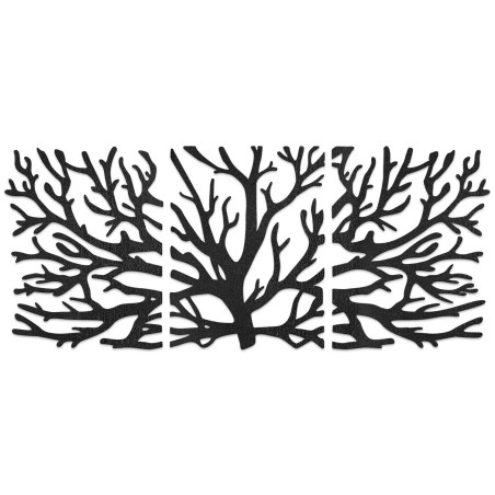 Designerski obraz na drewnie Drzewo Życia jako dominujący element salonu