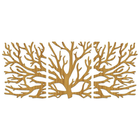 Ekologiczna drewniana dekoracja ścienna z motywem drzewa życia