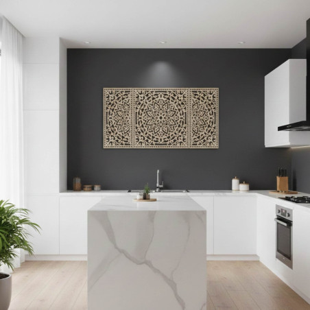 Ręcznie rzeźbione drewniane dekoracje dodają harmonii i stylu