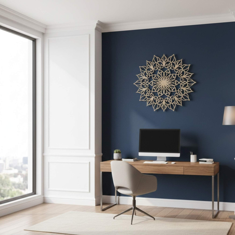 Mandala Kwiat Życia z drewna - harmonijna dekoracja domu