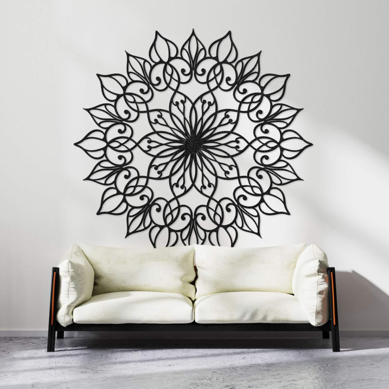 Ręcznie robiona drewniana mandala Kwiat Życia