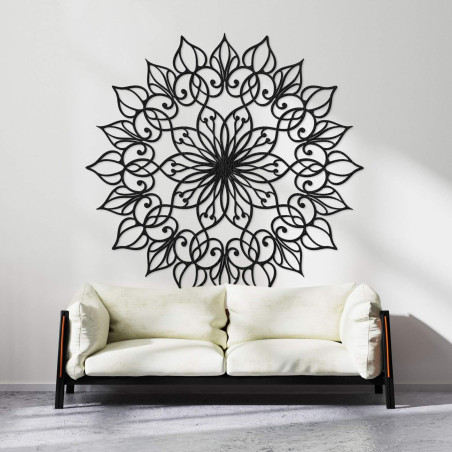 Ręcznie robiona drewniana mandala Kwiat Życia