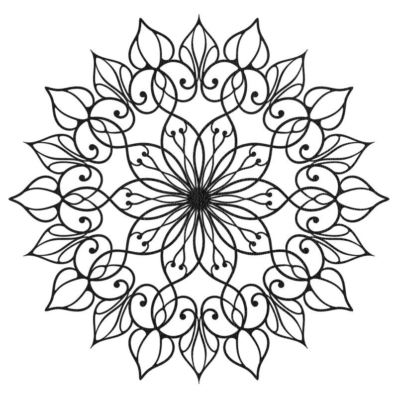 Ręcznie robiona drewniana mandala Kwiat Życia