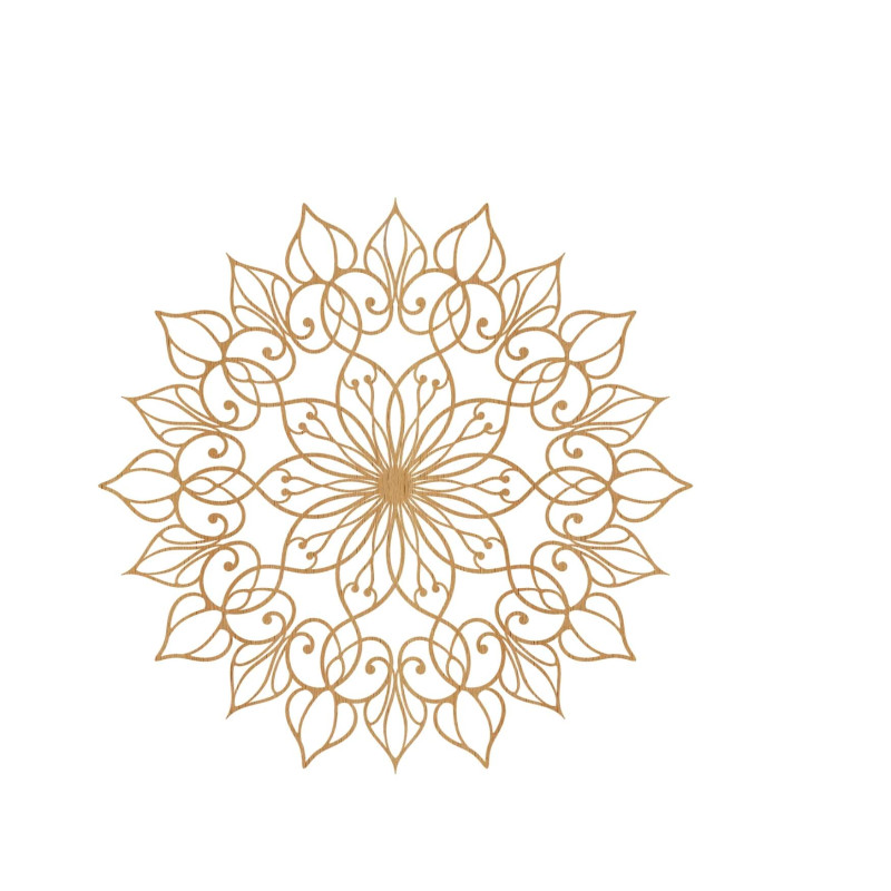 Drewniany obraz mandali dla spokojnego i harmonijnego domu