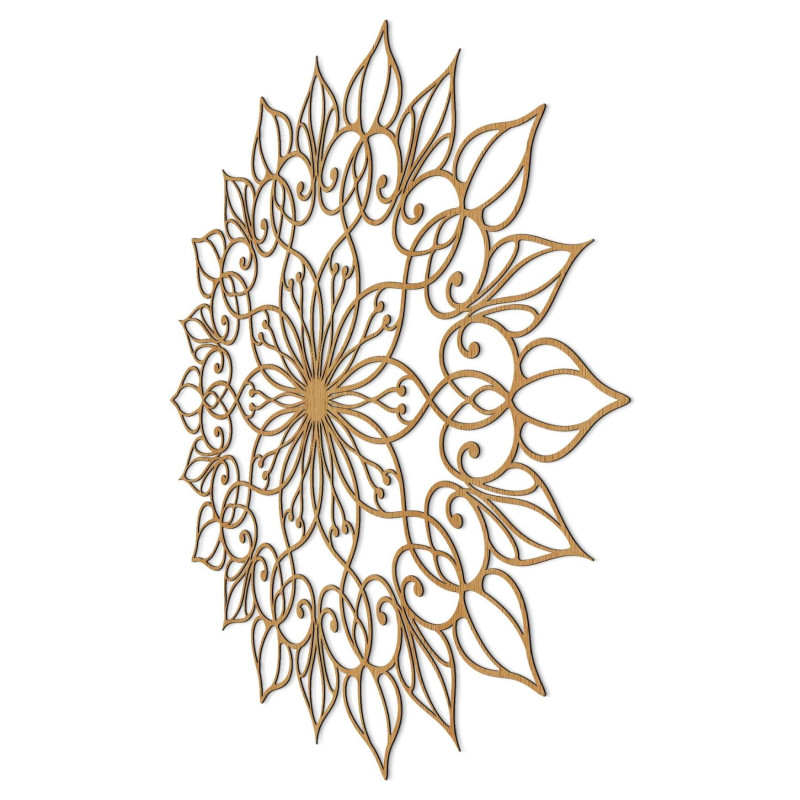 Drewniany obraz mandali dla spokojnego i harmonijnego domu