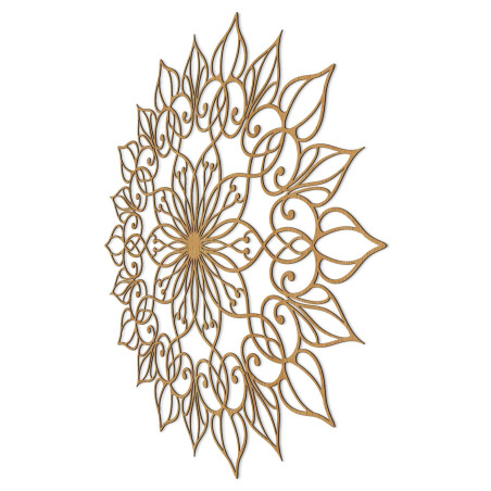 Drewniany obraz mandali dla spokojnego i harmonijnego domu