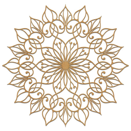 Drewniany obraz mandali dla spokojnego i harmonijnego domu