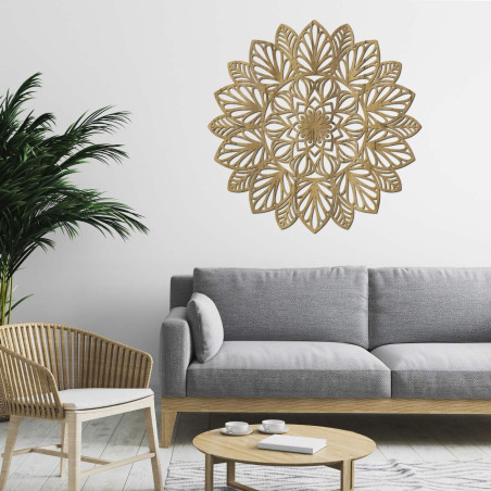 Drewniana mandala na ścianie | LOTUS