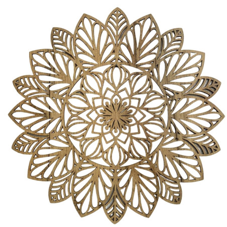 Drewniany obraz mandali - designerska dekoracja do salonu