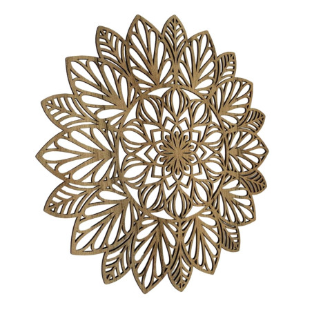 Drewniany obraz mandali - designerska dekoracja do salonu