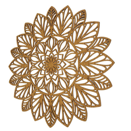 Drewniana mandala na ścianie | LOTUS