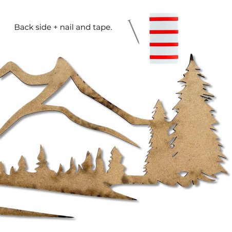 Drewniana mandala na ścianę - LOTUS