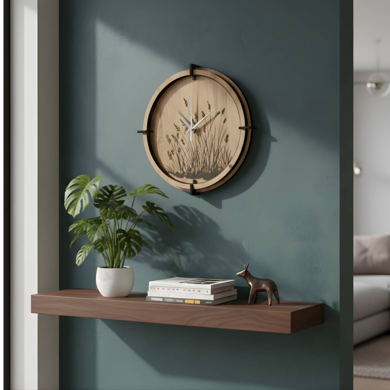 Nowoczesny zegar ścienny z cichym mechanizmem, który zapewni Ci spokój ducha.