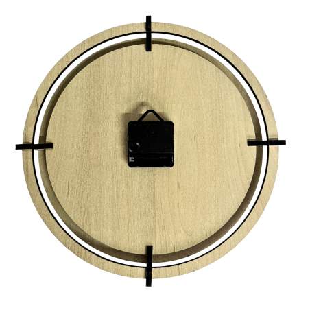 Drewniany zegar ścienny z trawy łąkowej | Klon