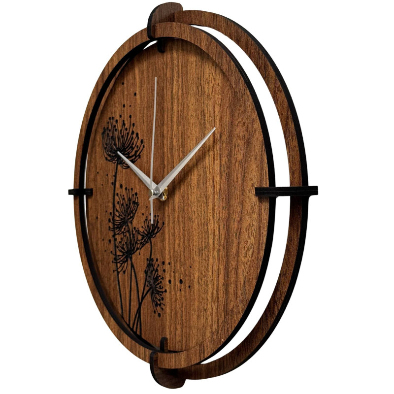 Luksusowy zegar wenge: idealny kontrast na ścianę.