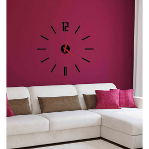 Nowoczesny zegar na ścianie wykonanej z tworzywa sztucznego. Własna produkcja, X-momo 2