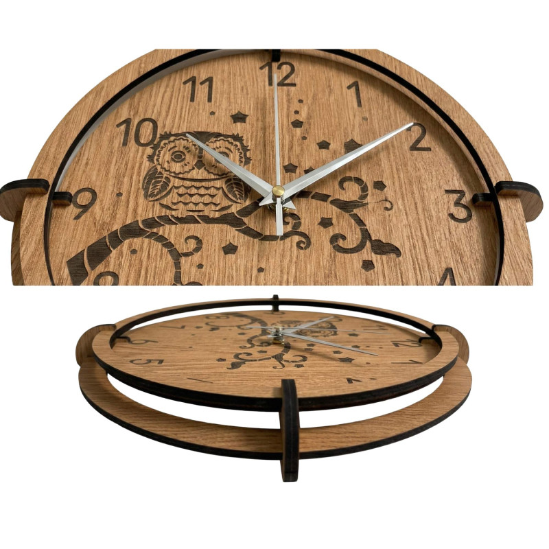 Dekoracyjny zegar z sową – wyjątkowy design do salonu