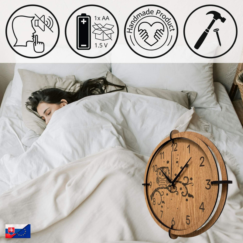 Dekoracyjny zegar z sową – wyjątkowy design do salonu