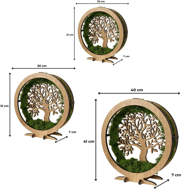 Ściemnialna dekoracja stołu LED - Halifax Oak