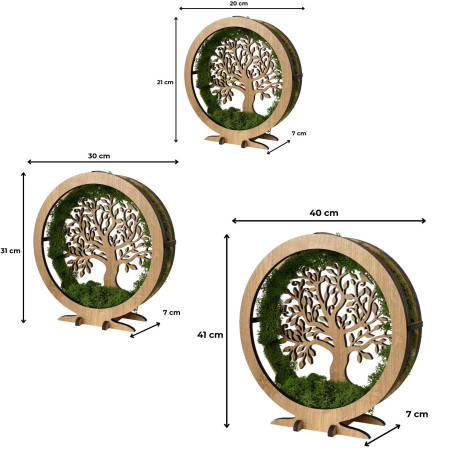 Ściemnialna dekoracja stołu LED - Halifax Oak