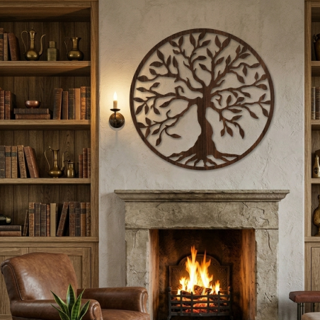 copy of Drewniany obrazek drzewo życia w okręgu | CATARA