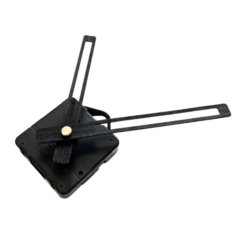 Nowoczesne czarne wskazówki zegara wykonane z naturalnego forniru bukowego.