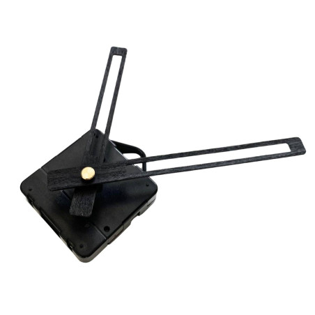 Nowoczesne czarne wskazówki zegara wykonane z naturalnego forniru bukowego.