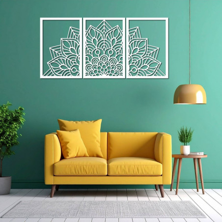 Designerski zegar z mandalą i drzewem życia. Nadaj swojemu wnętrzu niepowtarzalny charakter.