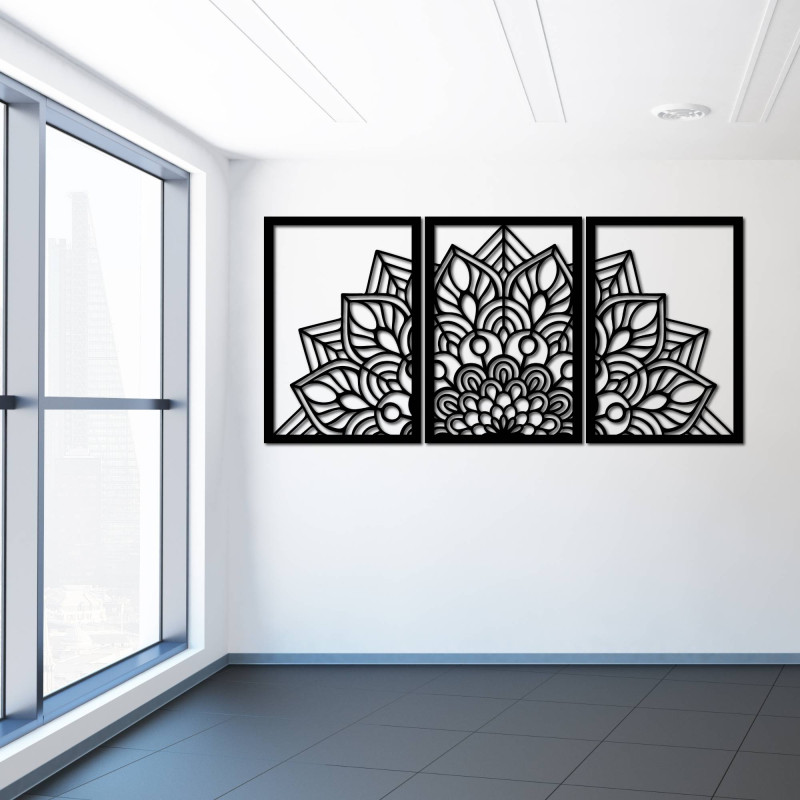 Designerski zegar z mandalą i drzewem życia. Nadaj swojemu wnętrzu niepowtarzalny charakter.