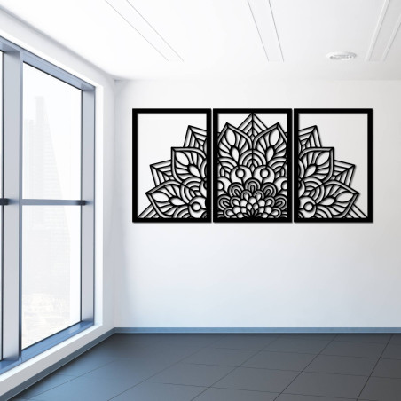 Designerski zegar z mandalą i drzewem życia. Nadaj swojemu wnętrzu niepowtarzalny charakter.