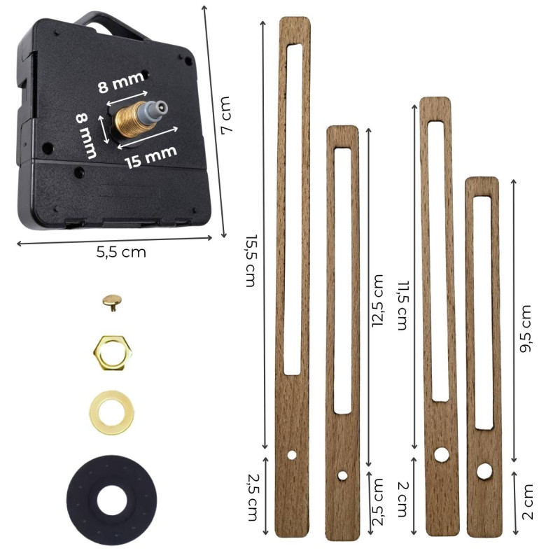 copy of Czarne drewniane wskazówki zegara...