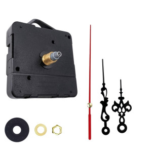 Czarne aluminiowe wskazówki zegara z czerwoną wskazówką sekundową, idealne do wymiany starych wskazówek. 2