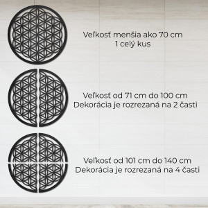 Elegancka rzeźbiona drewniana mandala na ścianie 2