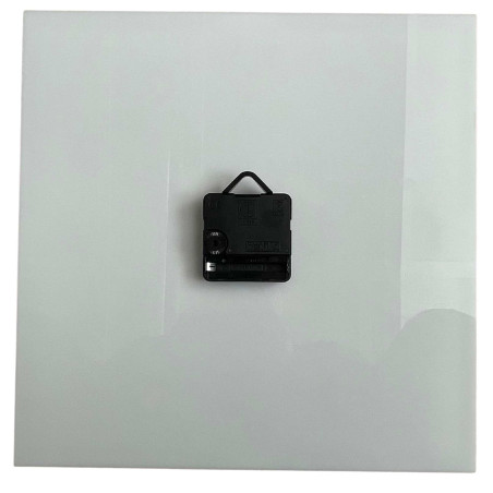 Zegar ścienny biały akrylowy z dekoracją dębową - LONDYN