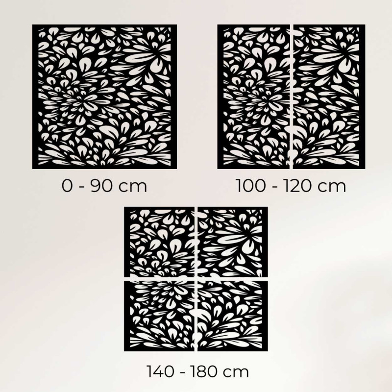 Drewniany panel ścienny kwiatowy - KROKORIRO