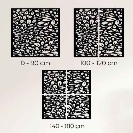 Drewniany panel ścienny kwiatowy - KROKORIRO