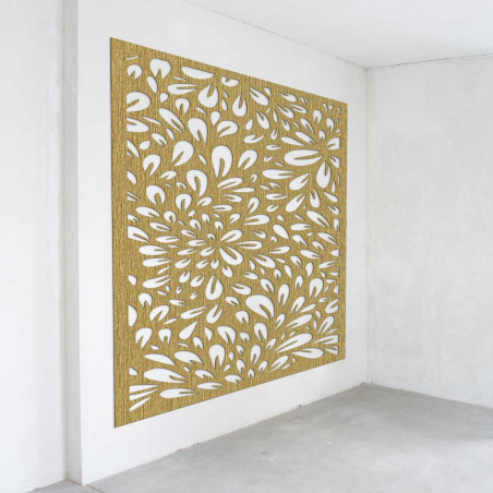 Drewniany panel ścienny kwiatowy - KROKORIRO