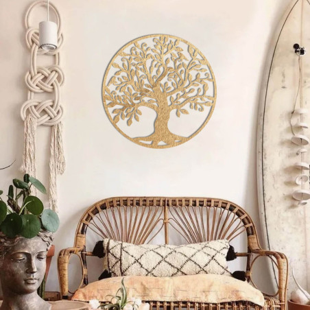 Drewniane malowidło ścienne przedstawiające sto żyć