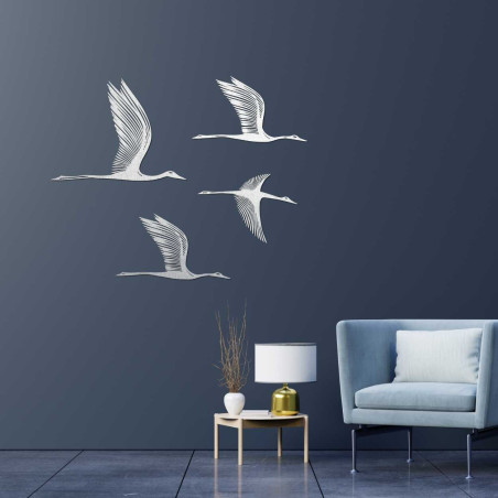 Drewniana dekoracja ścienna ptaki - KLOHA