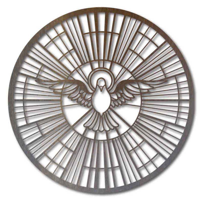 Niebiański blask – duchowy obraz w stylu witrażu katedralnego